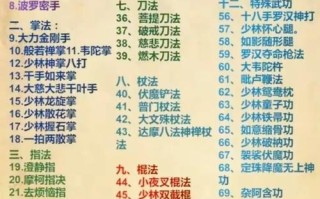 少林技能介绍，少林招式
