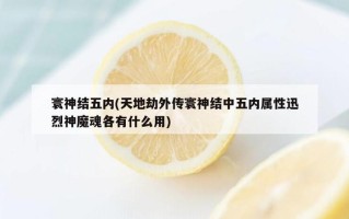 寰神结技能？寰神结最强装备