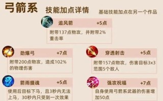 征途弓箭技能，征途弓箭怎么加点