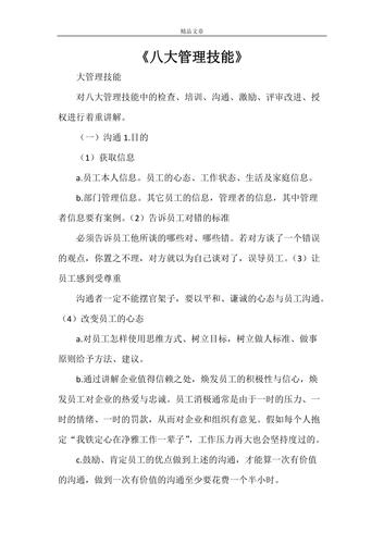 八大管理技能（管理者八大技能）-第3张图片-93游戏